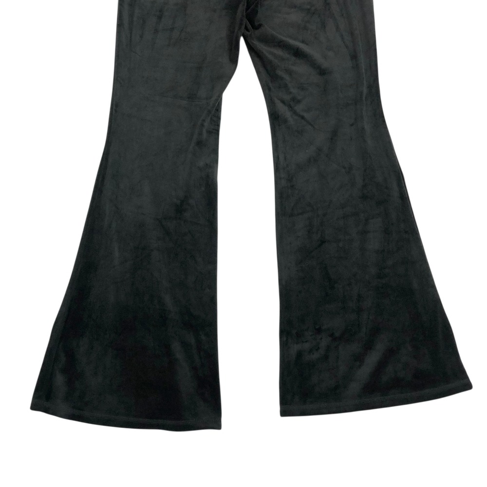 Juicy Couture Y2K 90s Bling Velvet Low Rise Flare Track Pants Pajama Pants Large - Picture 8 of 15